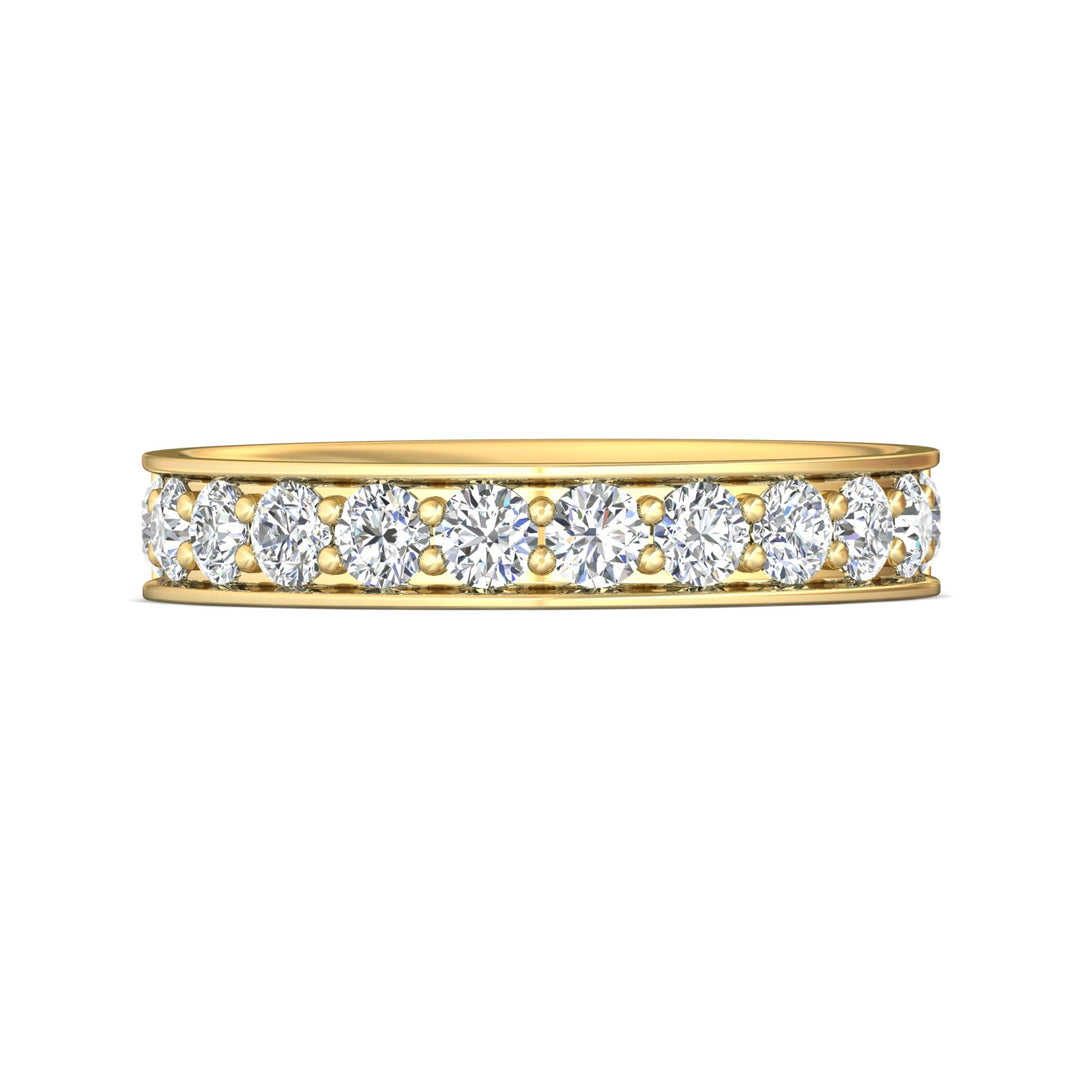 14K Gold Yellow Micropave Wedding Band from the Micropave collection - DWBM3-1.00_14KY