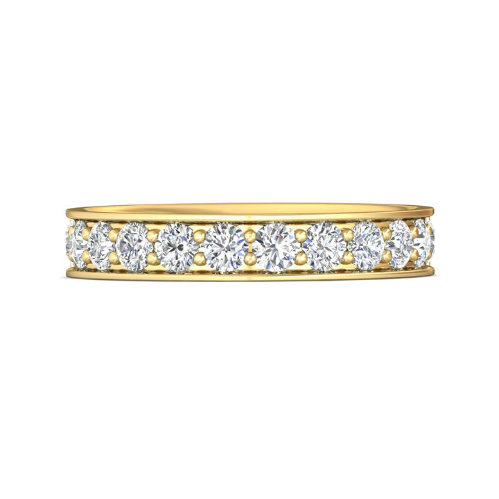14K Gold Yellow Micropave Wedding Band from the Micropave collection - DWBM3-1.00_14KY