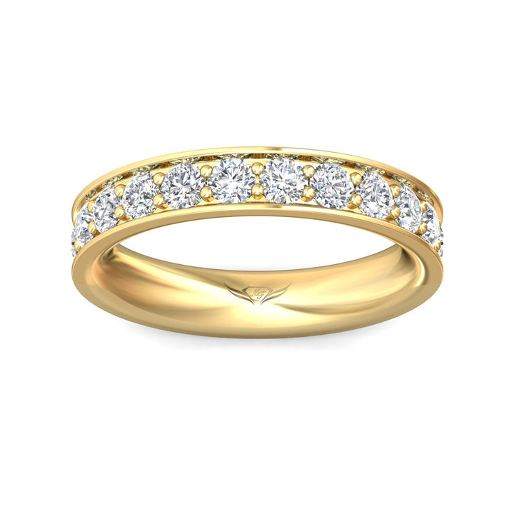 18K Gold Yellow Micropave Wedding Band from the Micropave collection - DWBM3-1.00_18KY