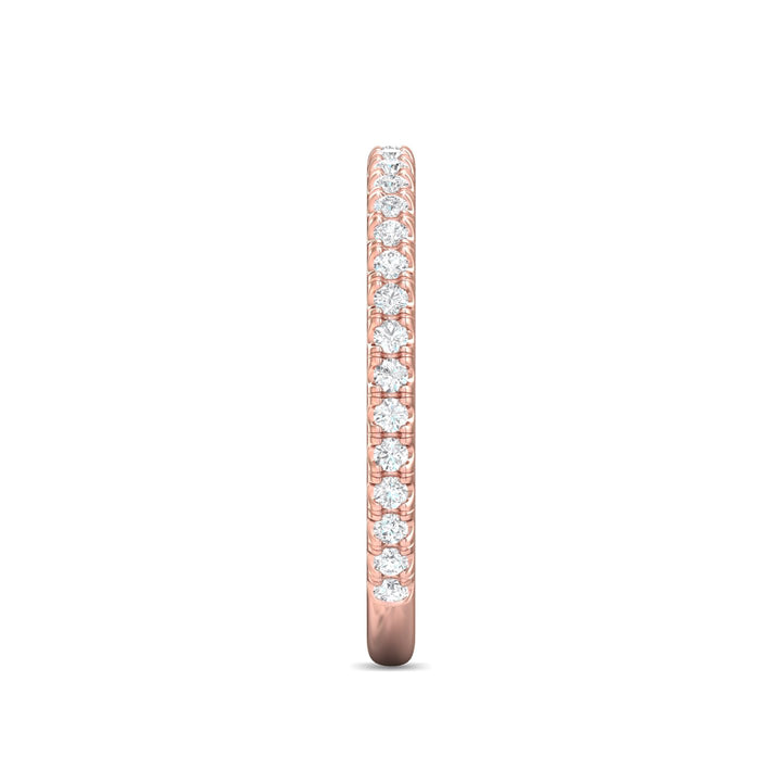 14K Gold Pink Micropave Wedding Band from the Micropave collection - DWBM4-.25-1_14KP
