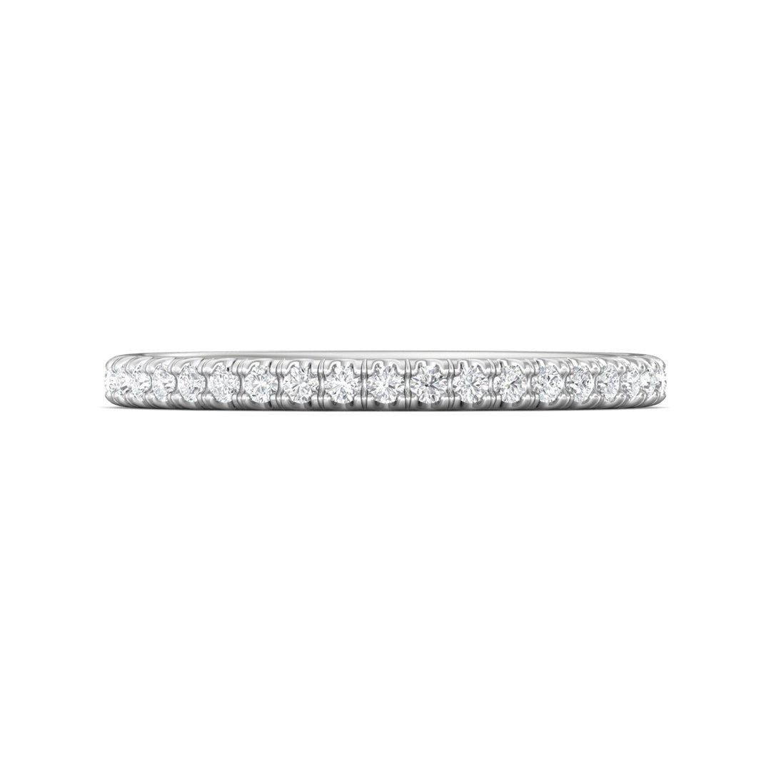 Platinum White Micropave Wedding Band from the Micropave collection - DWBM4-.25-1_PlatW
