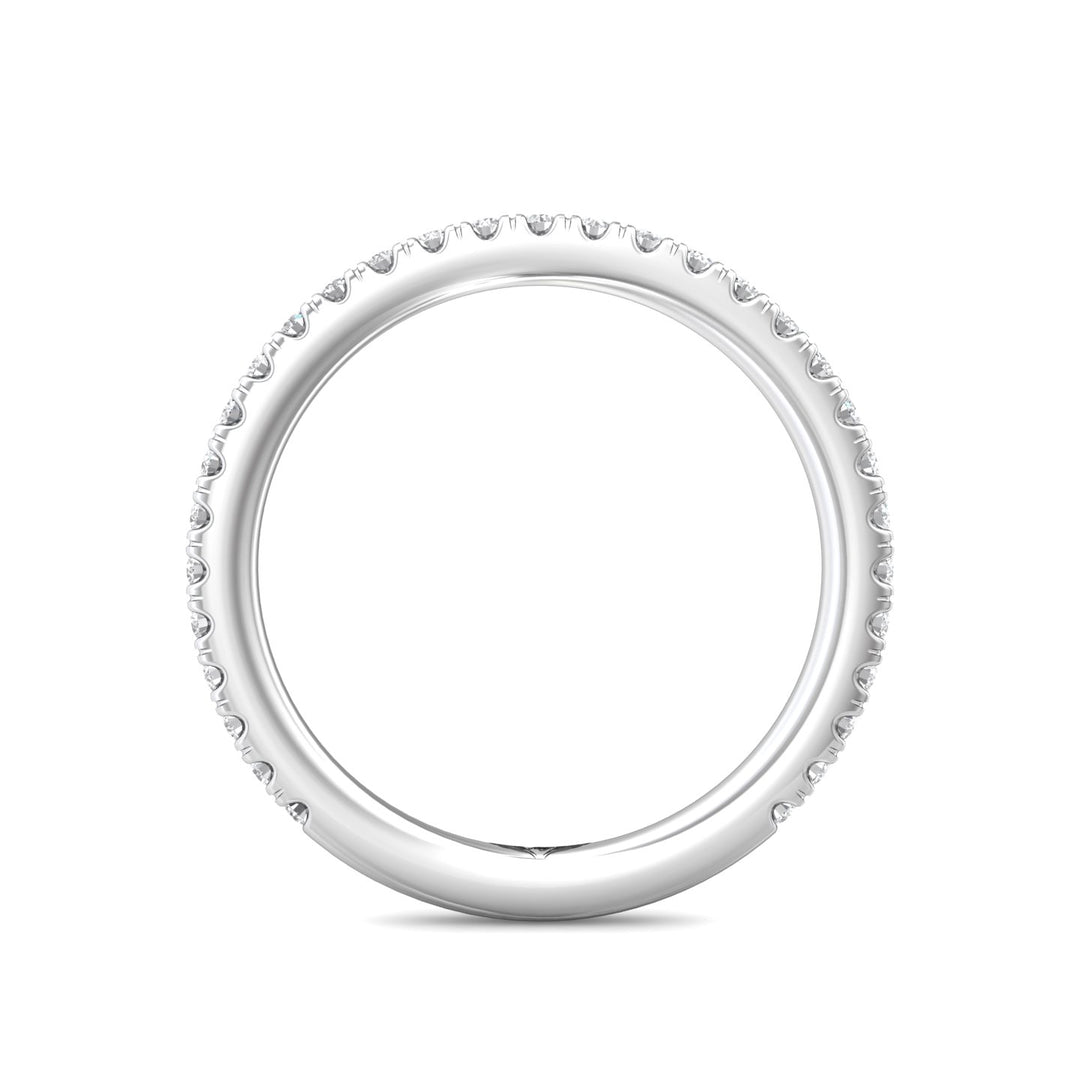 14K Gold White Micropave Wedding Band from the Micropave collection - DWBM4-.25-1_14KW