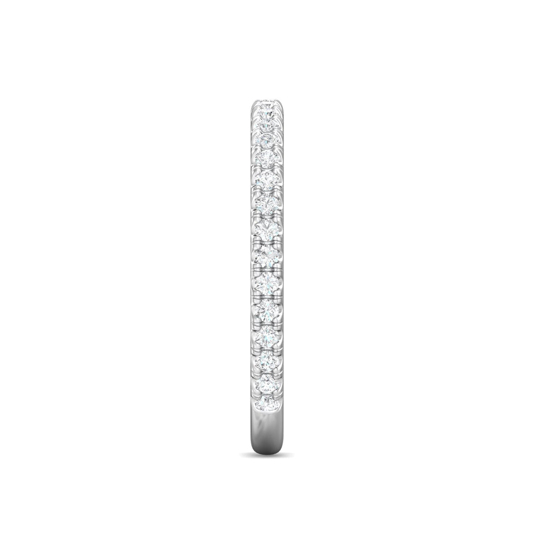 14K Gold White Micropave Wedding Band from the Micropave collection - DWBM4-.25-1_14KW
