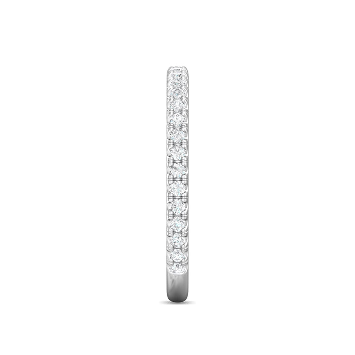 18K Gold White Micropave Wedding Band from the Micropave collection - DWBM4-.25-1_18KW