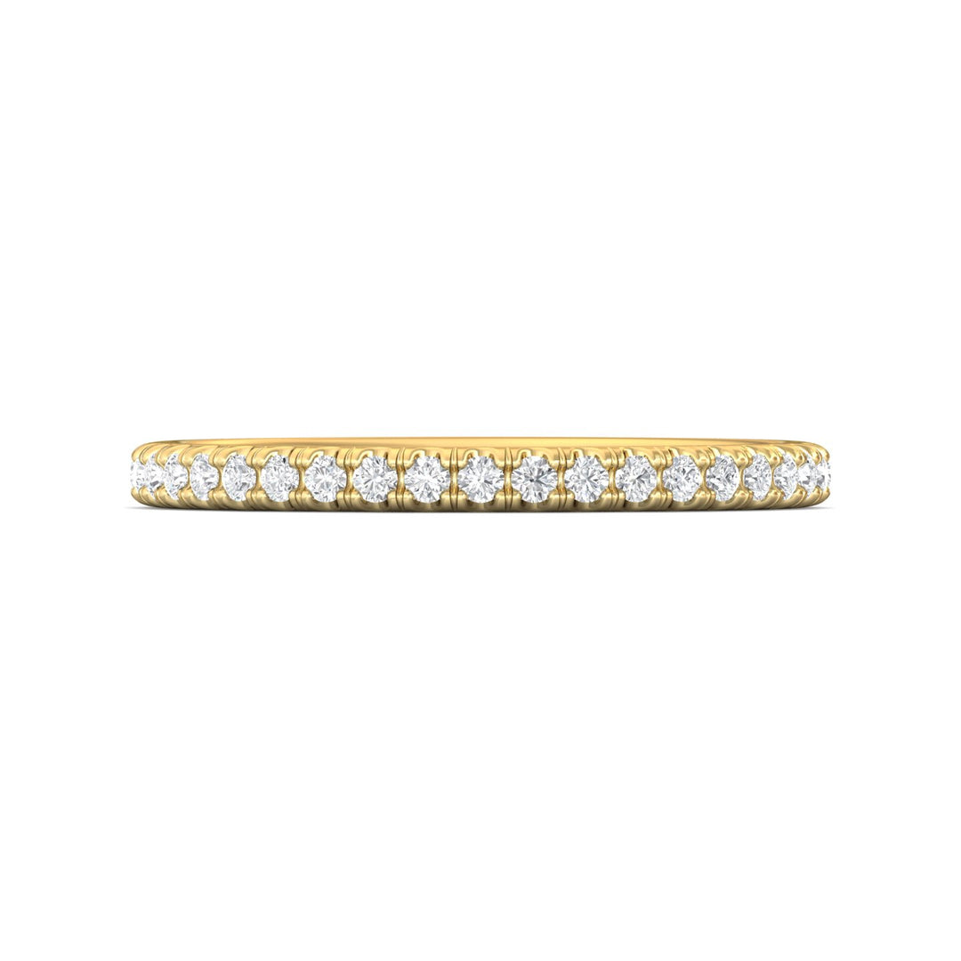 14K Gold Yellow Micropave Wedding Band from the Micropave collection - DWBM4-.25-1_14KY