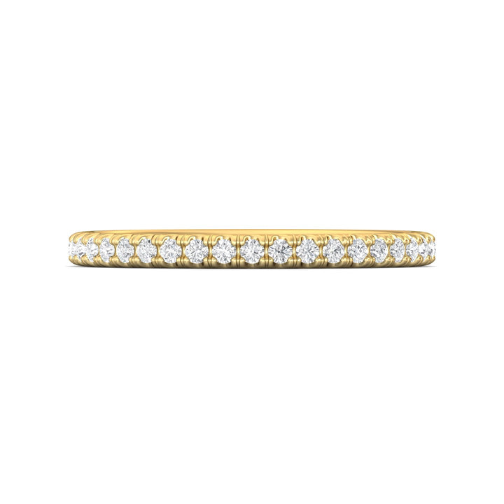 14K Gold Yellow Micropave Wedding Band from the Micropave collection - DWBM4-.25-1_14KY
