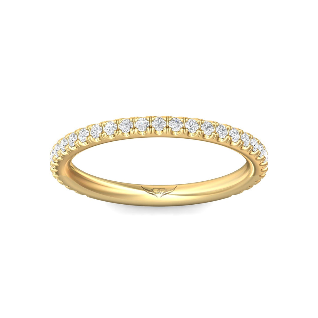 14K Gold Yellow Micropave Wedding Band from the Micropave collection - DWBM4-.25-1_14KY