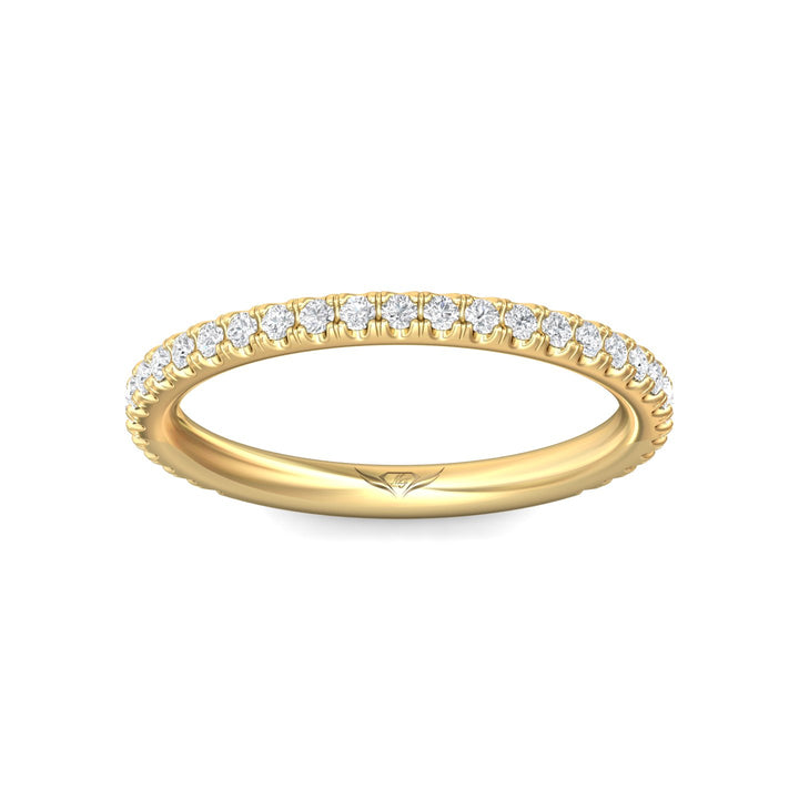 18K Gold Yellow Micropave Wedding Band from the Micropave collection - DWBM4-.25-1_18KY