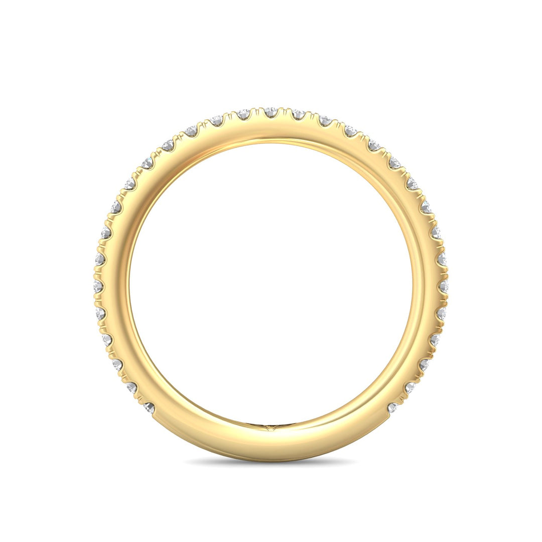 14K Gold Yellow Micropave Wedding Band from the Micropave collection - DWBM4-.25-1_14KY