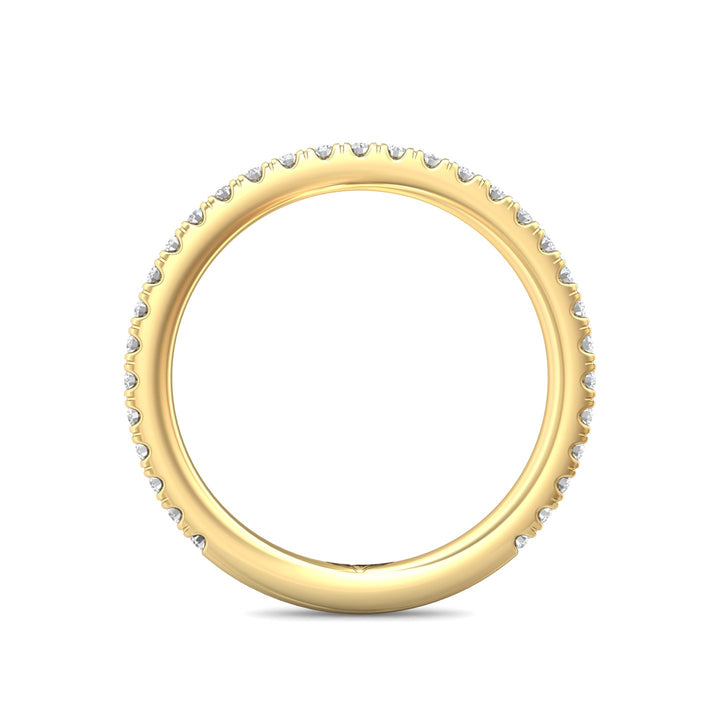 14K Gold Yellow Micropave Wedding Band from the Micropave collection - DWBM4-.25-1_14KY