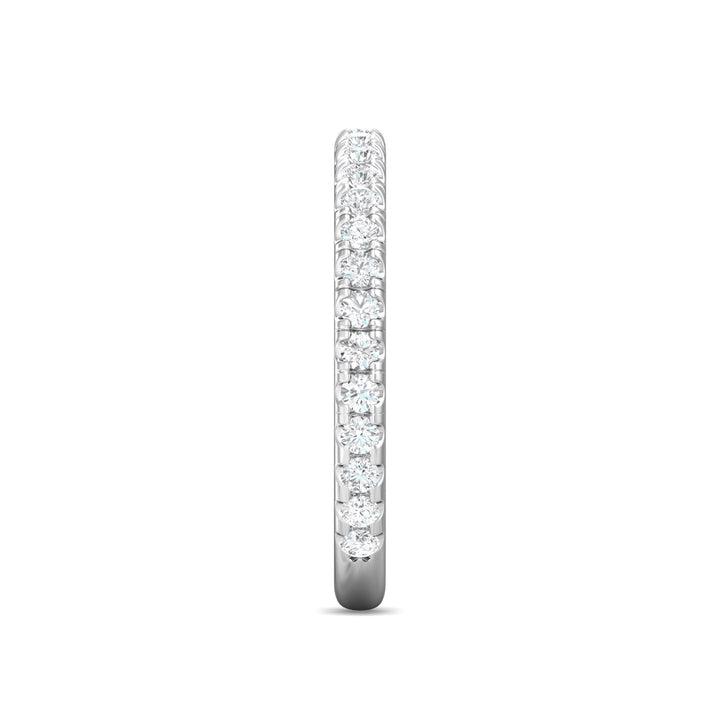 14K Gold White Micropave Wedding Band from the Micropave collection - DWBM4-.35-1_14KW