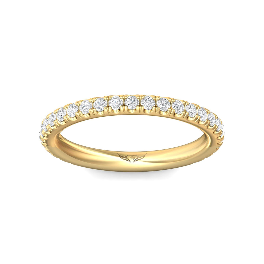 18K Gold Yellow Micropave Wedding Band from the Micropave collection - DWBM4-.35-1_18KY