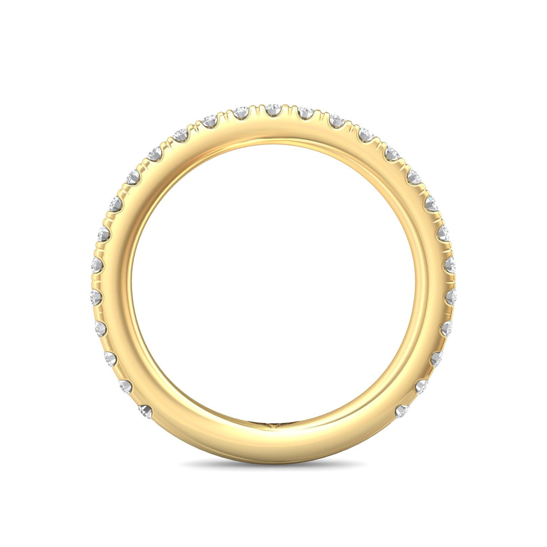14K Gold Yellow Micropave Wedding Band from the Micropave collection - DWBM4-.35-1_14KY