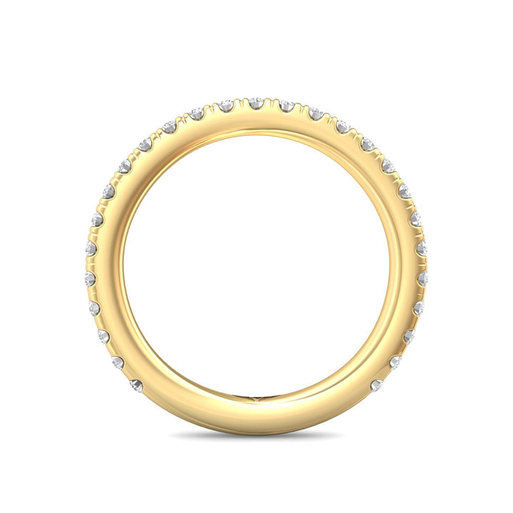 18K Gold Yellow Micropave Wedding Band from the Micropave collection - DWBM4-.35-1_18KY