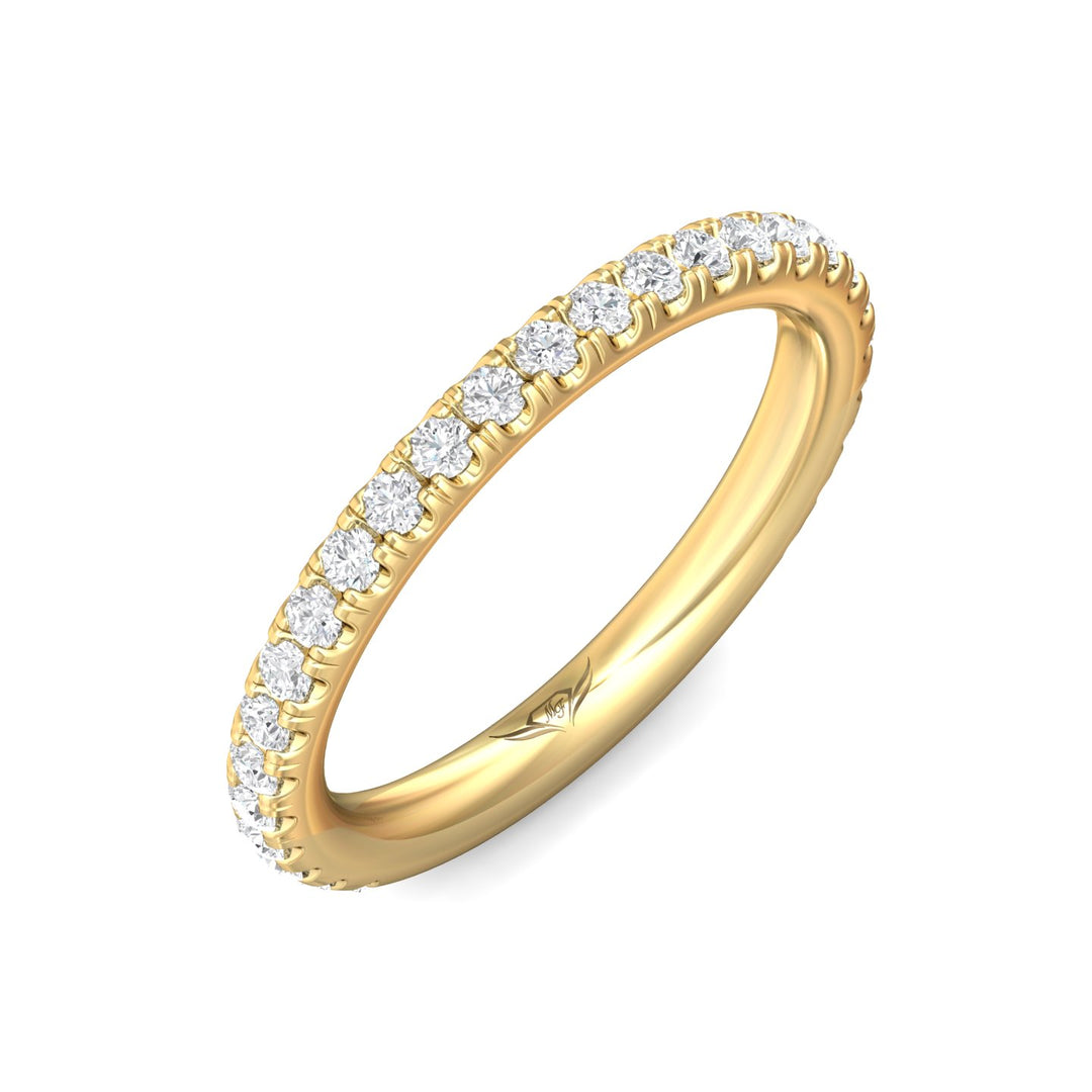 14K Gold Yellow Micropave Wedding Band from the Micropave collection - DWBM4-.35-1_14KY