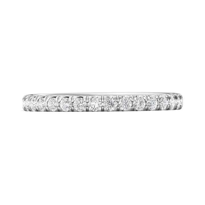 18K Gold White Micropave Wedding Band from the Micropave collection - DWBM4-.35_18KW