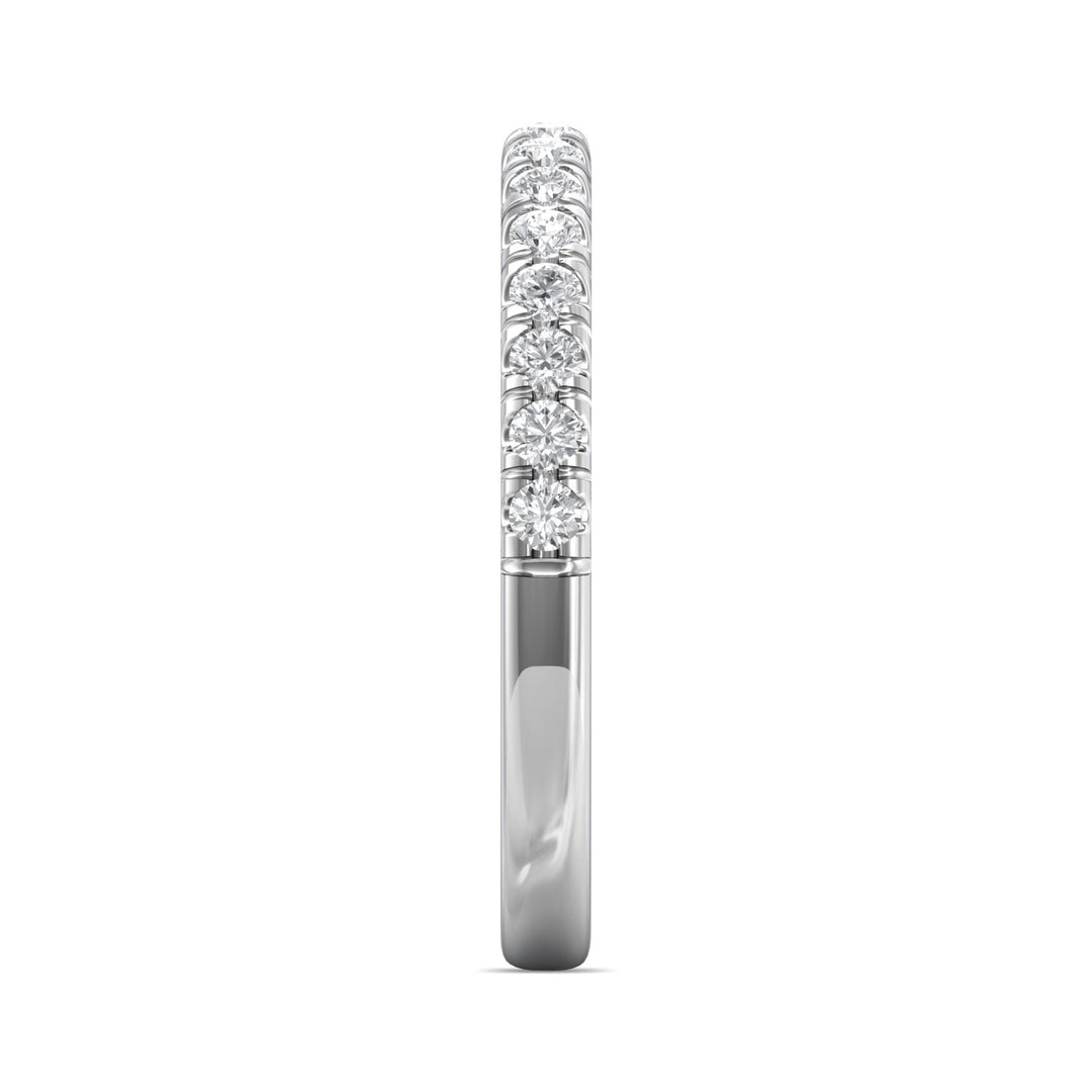 18K Gold White Micropave Wedding Band from the Micropave collection - DWBM4-.35_18KW