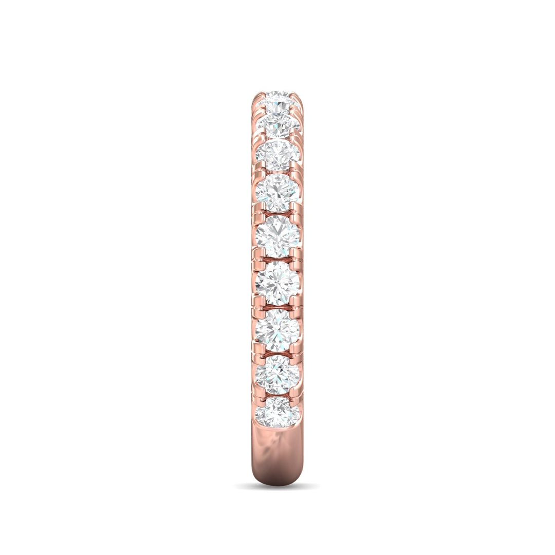 14K Gold Pink Micropave Wedding Band from the Micropave collection - DWBM4-.75-1_14KP