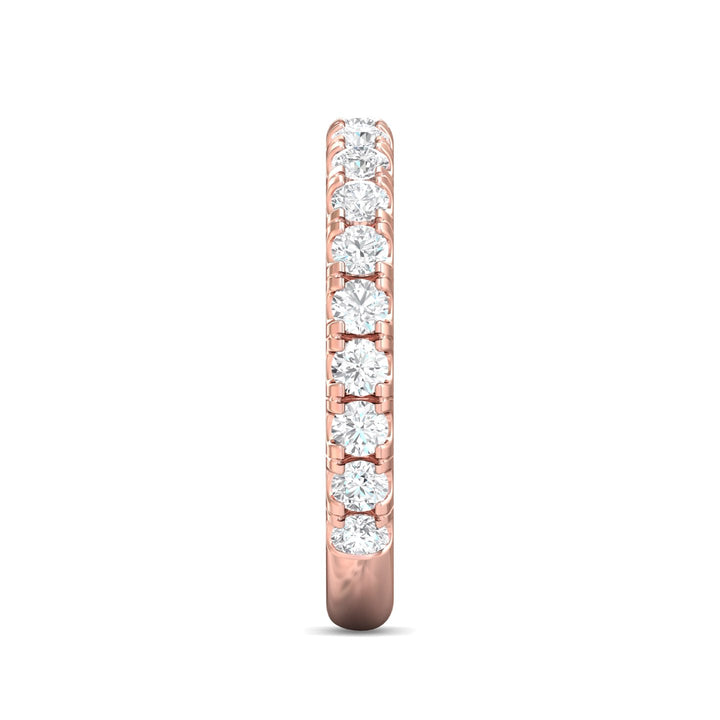 14K Gold Pink Micropave Wedding Band from the Micropave collection - DWBM4-.75-1_14KP