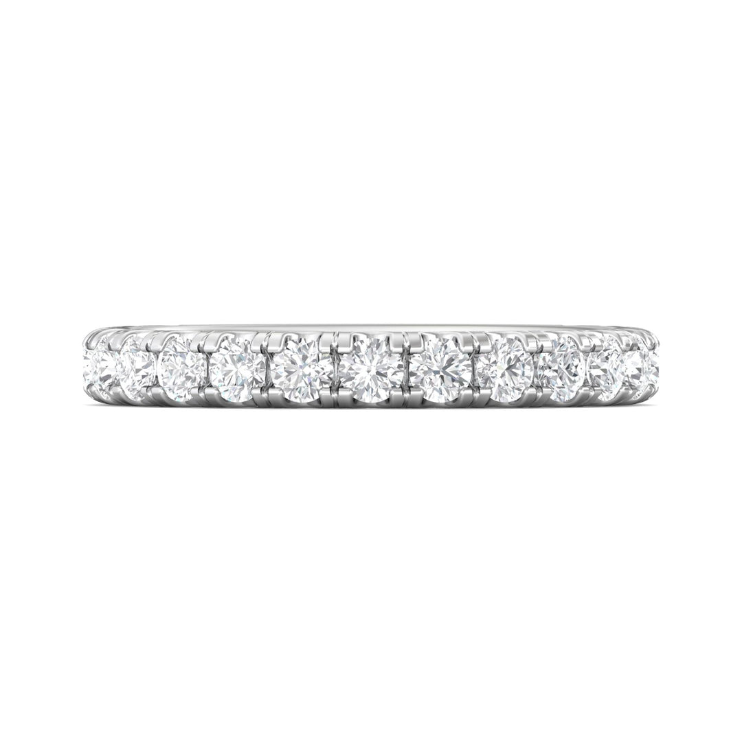Platinum White Micropave Wedding Band from the Micropave collection - DWBM4-.75-1_PlatW
