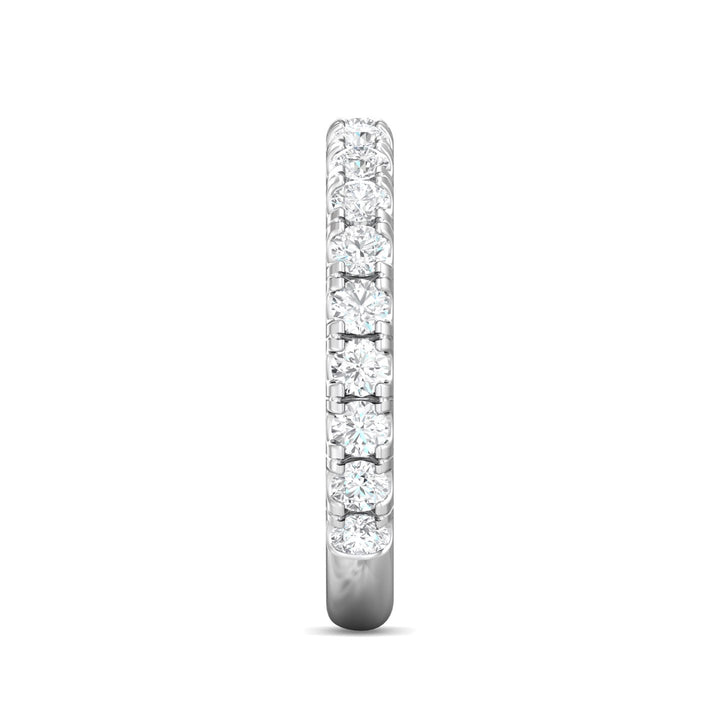 14K Gold White Micropave Wedding Band from the Micropave collection - DWBM4-.75-1_14KW