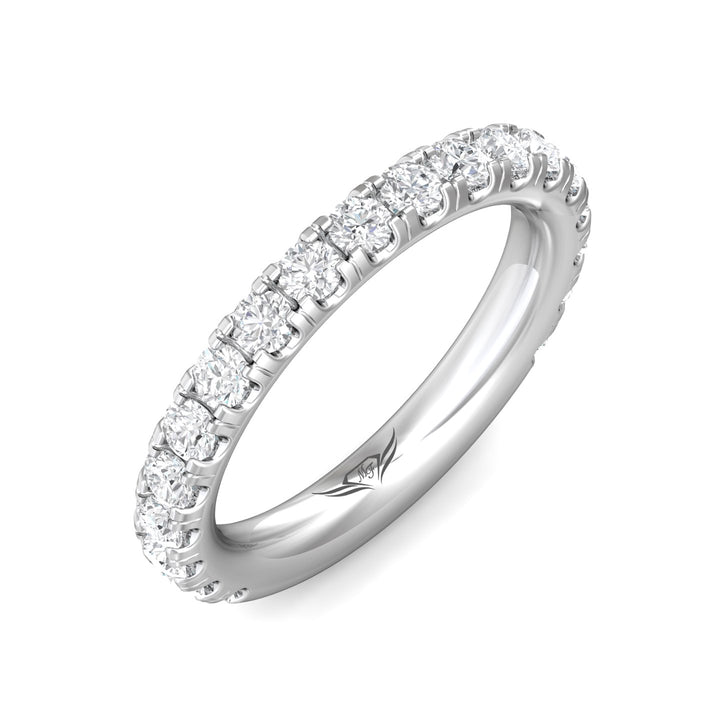 Platinum White Micropave Wedding Band from the Micropave collection - DWBM4-.75-1_PlatW