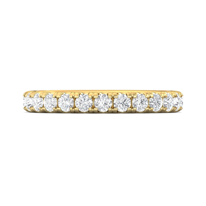 14K Gold Yellow Micropave Wedding Band from the Micropave collection - DWBM4-.75-1_14KY