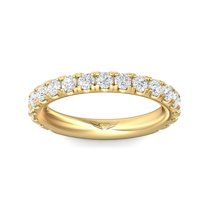 14K Gold Yellow Micropave Wedding Band from the Micropave collection - DWBM4-.75-1_14KY