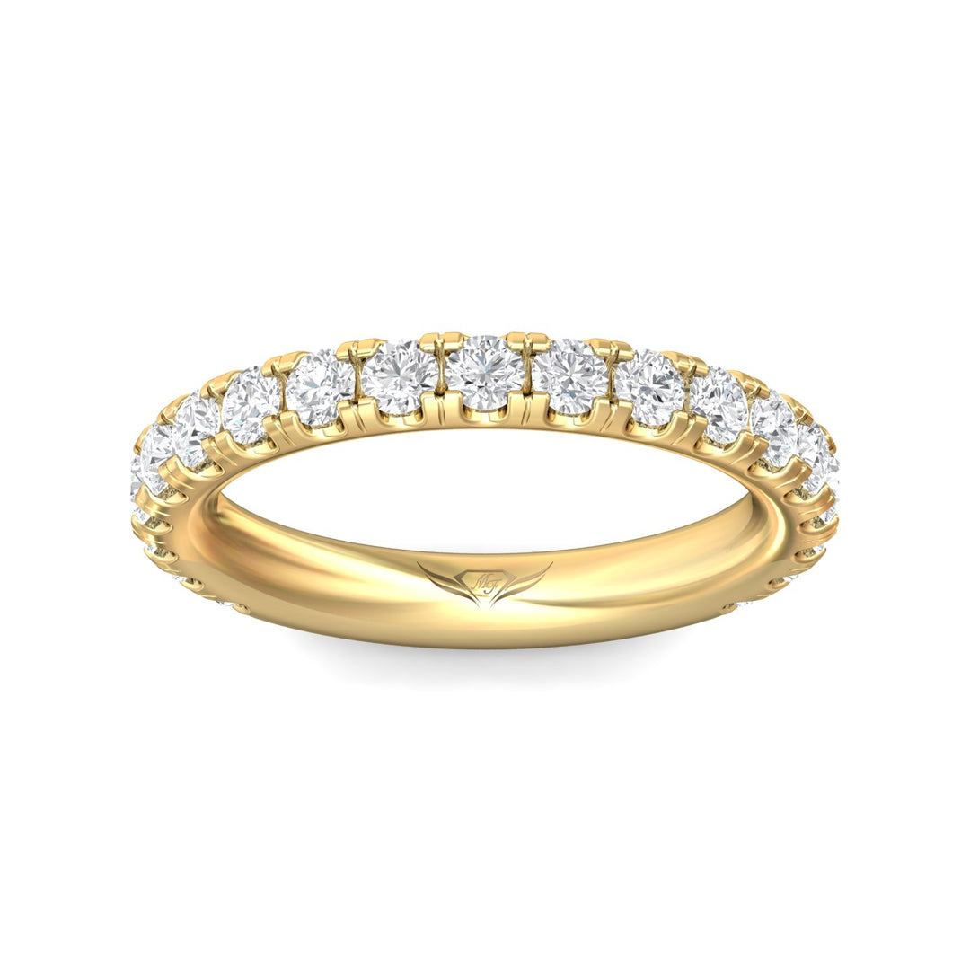 18K Gold Yellow Micropave Wedding Band from the Micropave collection - DWBM4-.75-1_18KY