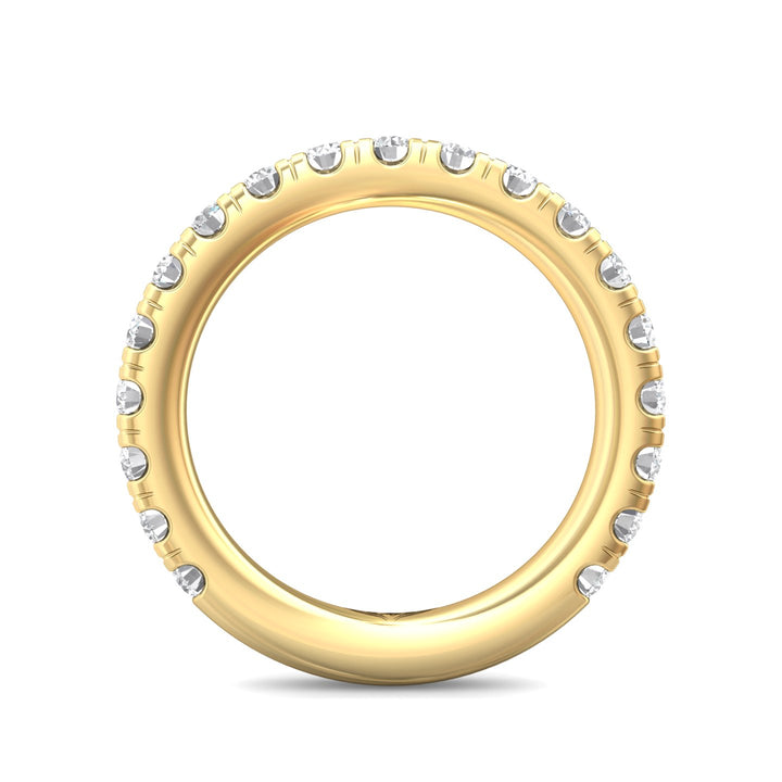 14K Gold Yellow Micropave Wedding Band from the Micropave collection - DWBM4-.75-1_14KY