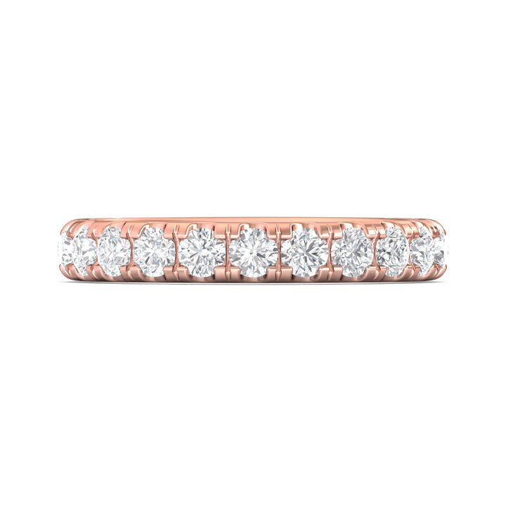 14K Gold Pink Micropave Wedding Band from the Micropave collection - DWBM4-1.00-1_14KP