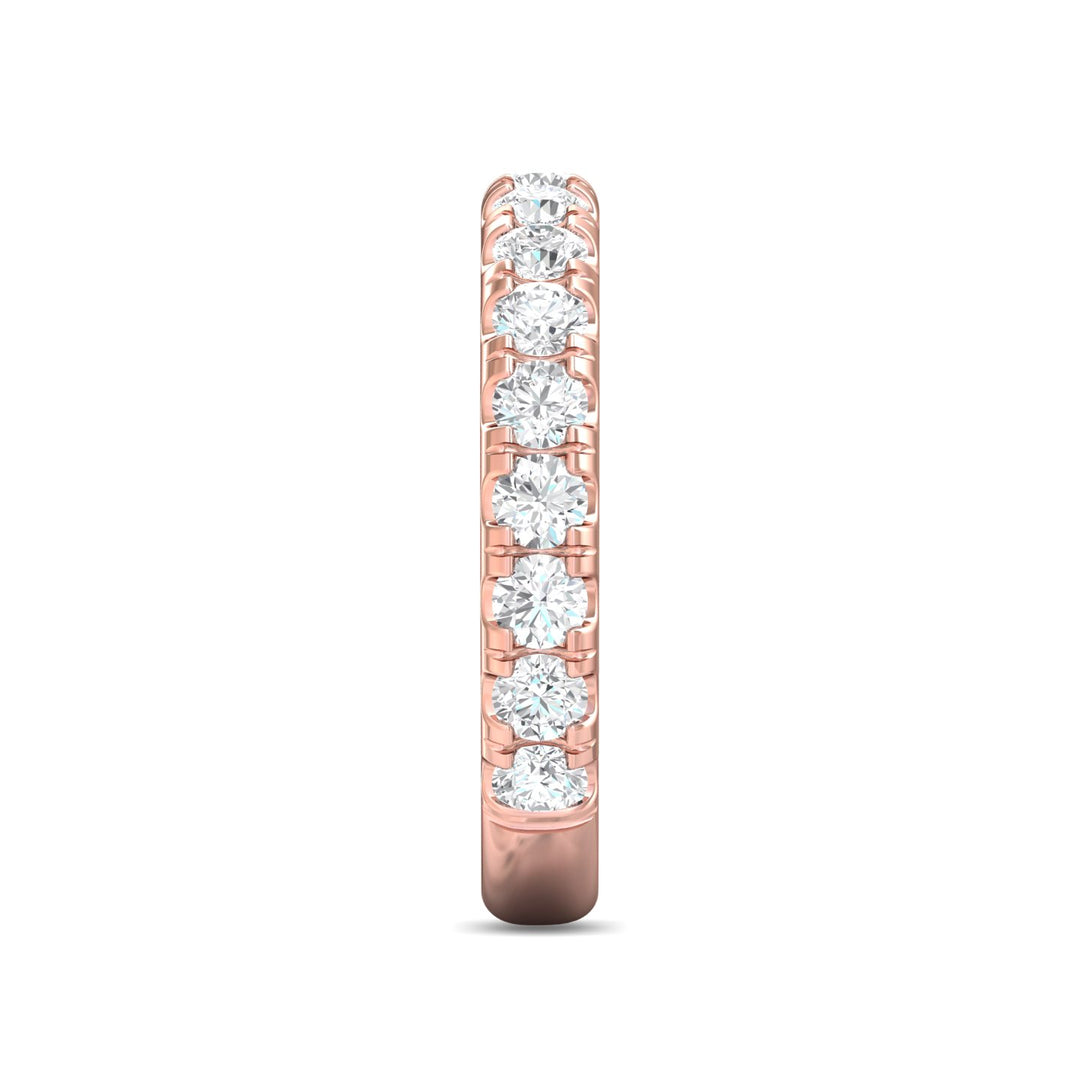 14K Gold Pink Micropave Wedding Band from the Micropave collection - DWBM4-1.00-1_14KP