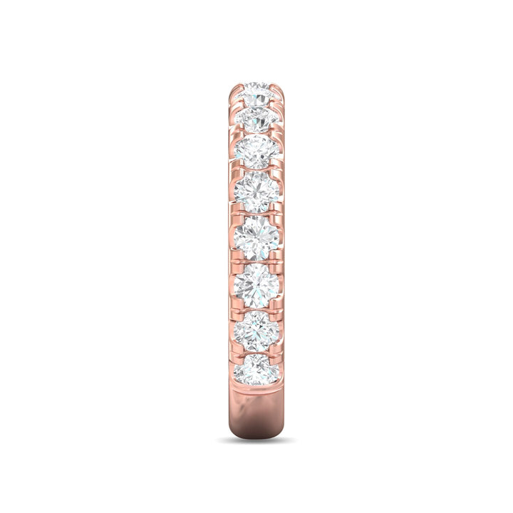 14K Gold Pink Micropave Wedding Band from the Micropave collection - DWBM4-1.00-1_14KP