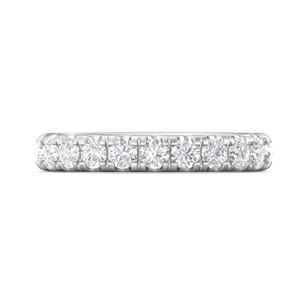 14K Gold White Micropave Wedding Band from the Micropave collection - DWBM4-1.00-1_14KW