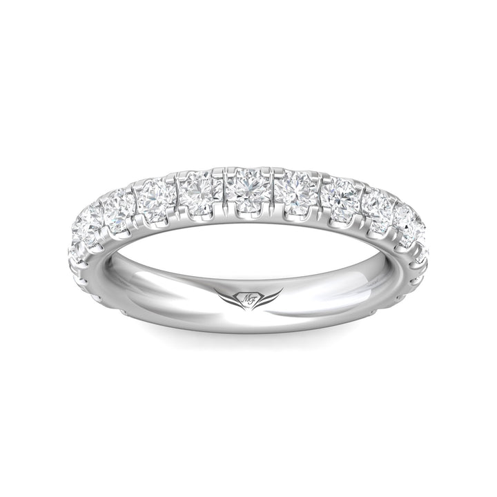 Platinum White Micropave Wedding Band from the Micropave collection - DWBM4-1.00-1_PlatW