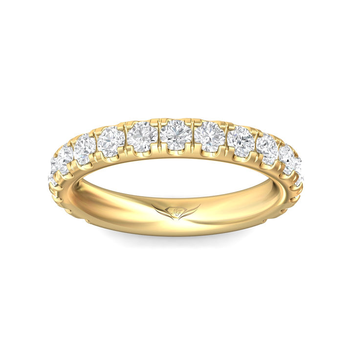 14K Gold Yellow Micropave Wedding Band from the Micropave collection - DWBM4-1.00-1_14KY