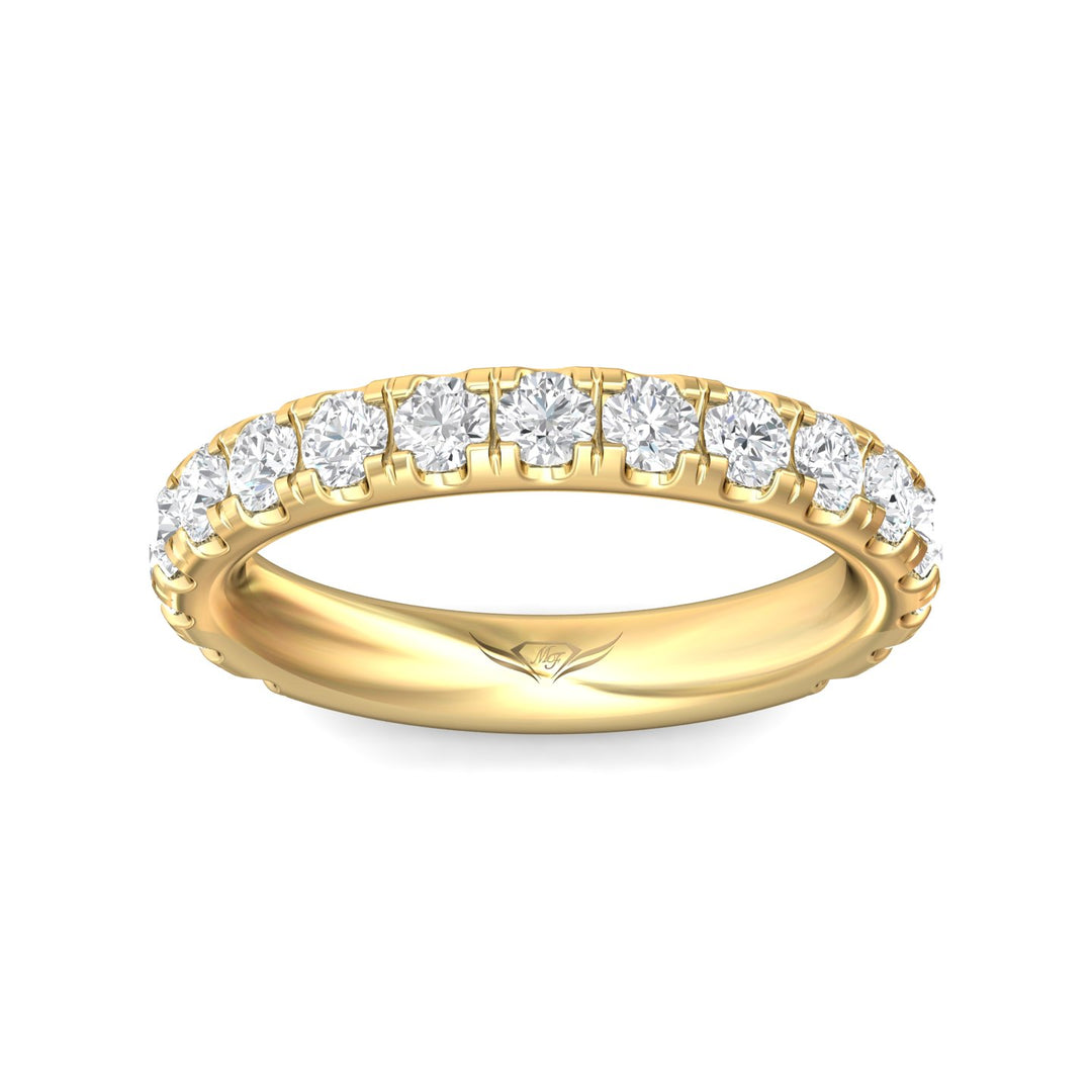 18K Gold Yellow Micropave Wedding Band from the Micropave collection - DWBM4-1.00-1_18KY