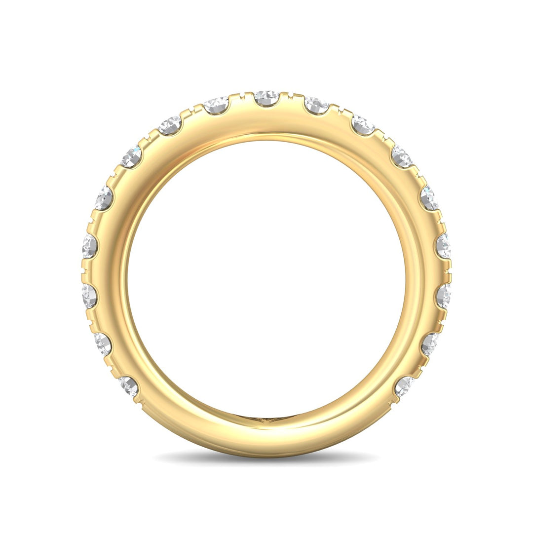 18K Gold Yellow Micropave Wedding Band from the Micropave collection - DWBM4-1.00-1_18KY