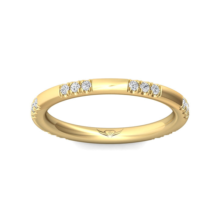 18K Gold Yellow Micropave Wedding Band from the Micropave collection - DWBM42S-1_18KY