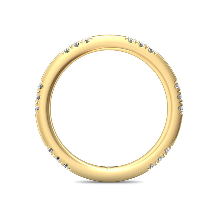 18K Gold Yellow Micropave Wedding Band from the Micropave collection - DWBM42S-1_18KY