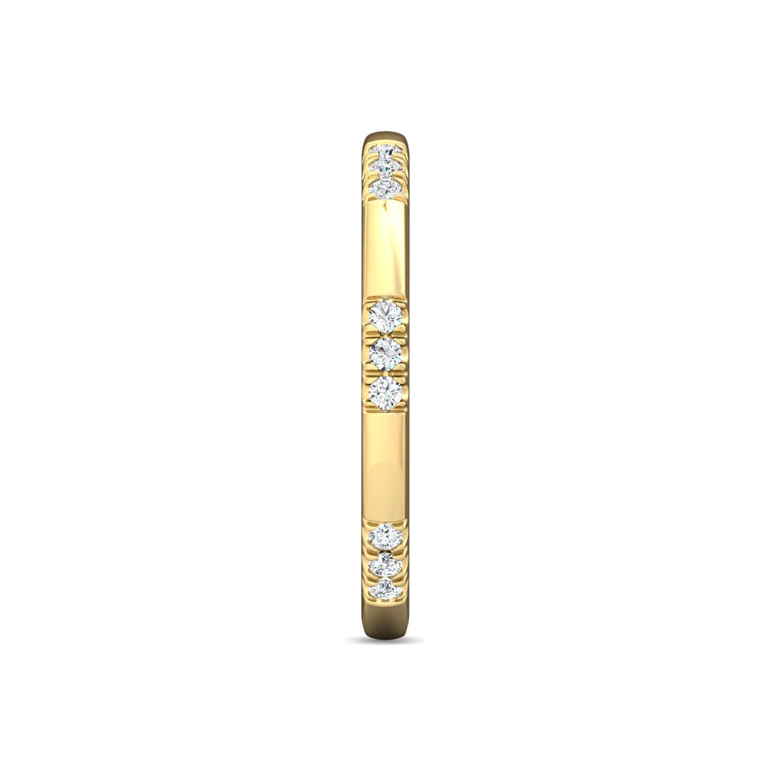 14K Gold Yellow Micropave Wedding Band from the Micropave collection - DWBM42S-1_14KY
