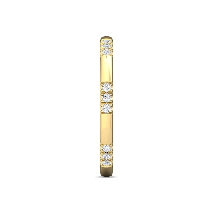 14K Gold Yellow Micropave Wedding Band from the Micropave collection - DWBM42S-1_14KY