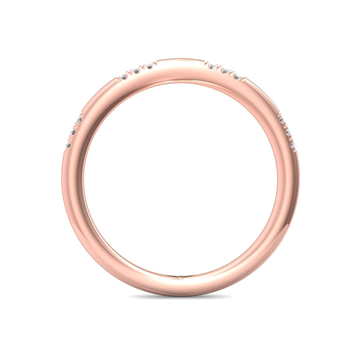 14K Gold Pink Micropave Wedding Band from the Micropave collection - DWBM42XS_14KP