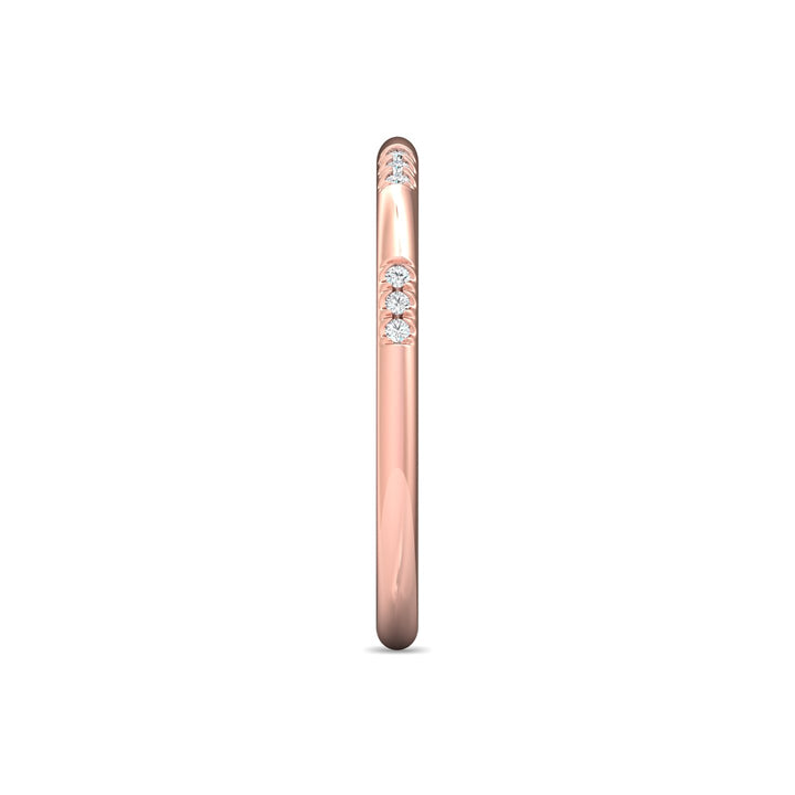 14K Gold Pink Micropave Wedding Band from the Micropave collection - DWBM42XS_14KP