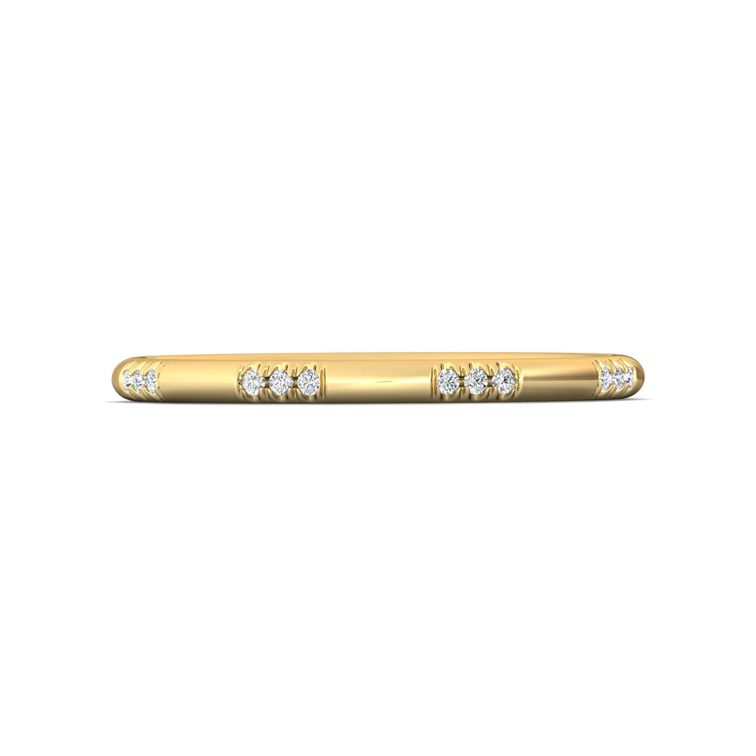 14K Gold Yellow Micropave Wedding Band from the Micropave collection - DWBM42XS_14KY