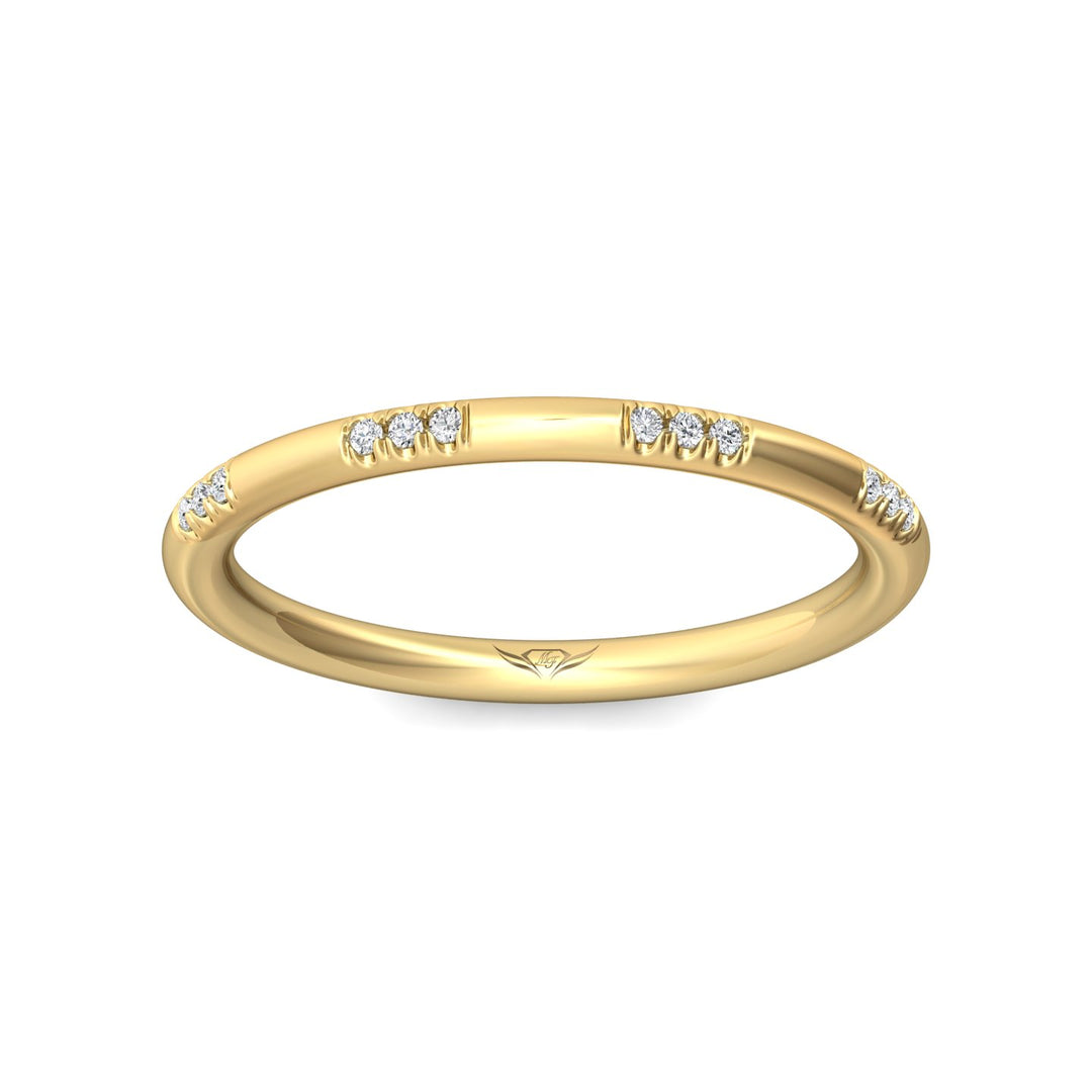 14K Gold Yellow Micropave Wedding Band from the Micropave collection - DWBM42XS_14KY