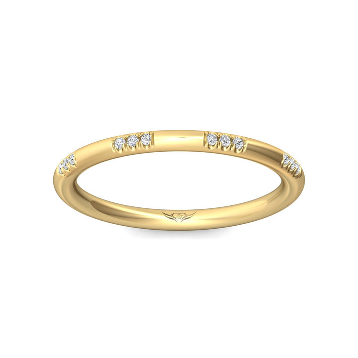 14K Gold Yellow Micropave Wedding Band from the Micropave collection - DWBM42XS_14KY