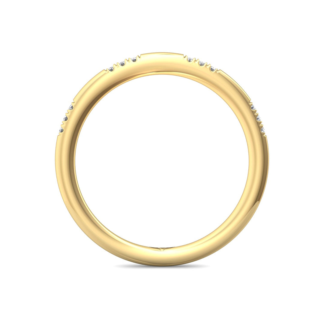 14K Gold Yellow Micropave Wedding Band from the Micropave collection - DWBM42XS_14KY