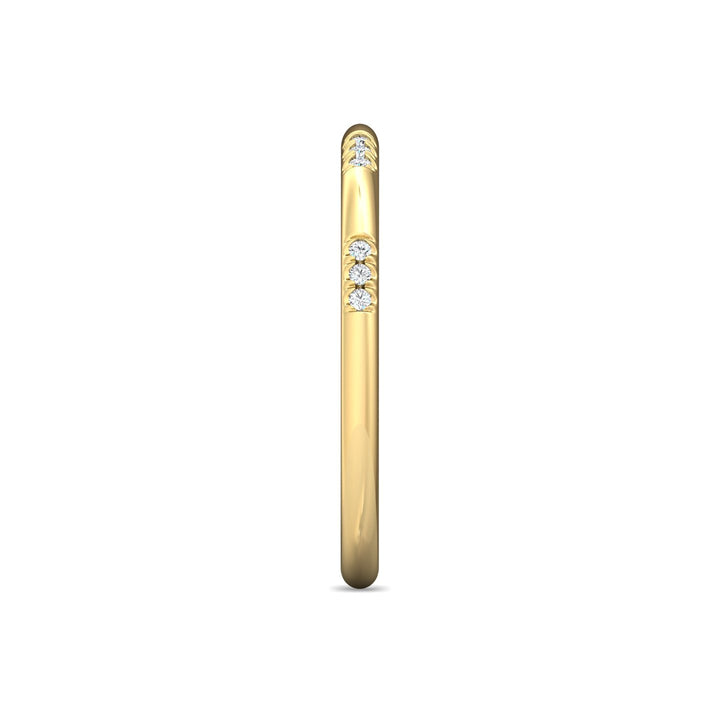 14K Gold Yellow Micropave Wedding Band from the Micropave collection - DWBM42XS_14KY
