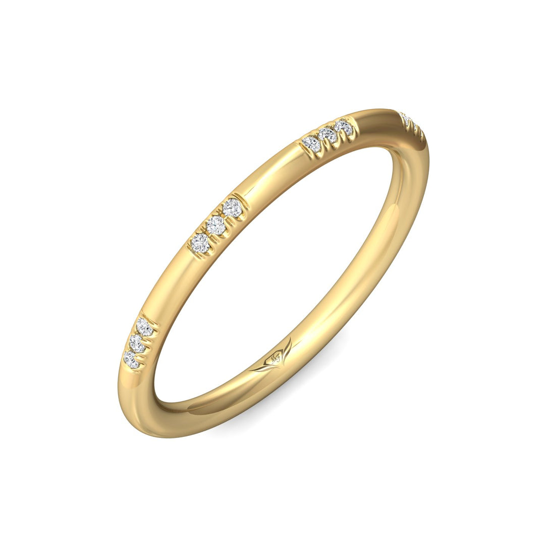 14K Gold Yellow Micropave Wedding Band from the Micropave collection - DWBM42XS_14KY